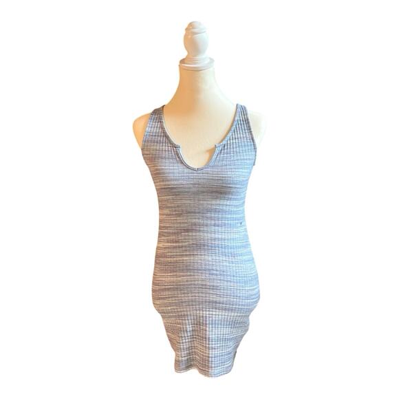 American Eagle Blue Striped Knit Bodycon Dress Stretch NWT US XS - Picture 1 of 9